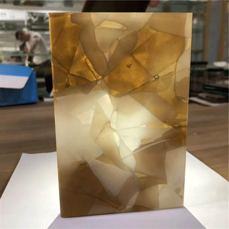 Modern Design Special Tinted Jade Glass /  Artificial Krystal  Stone Glasses  for  Countertop