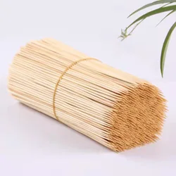 3x250mm Natural Round Skewer Bamboo Sticks For Bbq, 100 PCS in polybag
