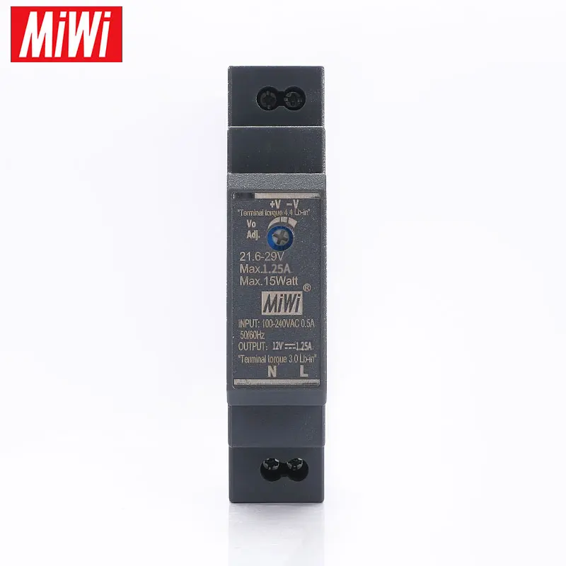 MiWi HDR-15-48 High quality din rail SMPS ac 230v to dc 48v power supply 15w with 2 years warranty