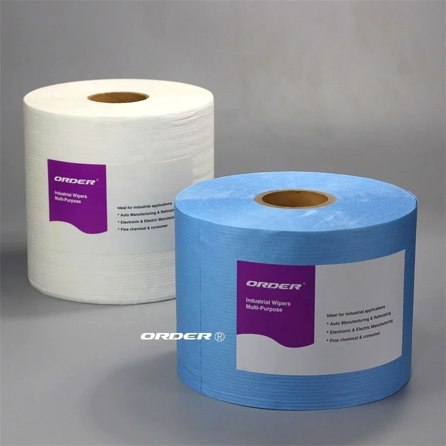 Factory Custom Creped wood pulp laminated spunlace nonwoven replacement of dupont clean wiper cleaning wipes