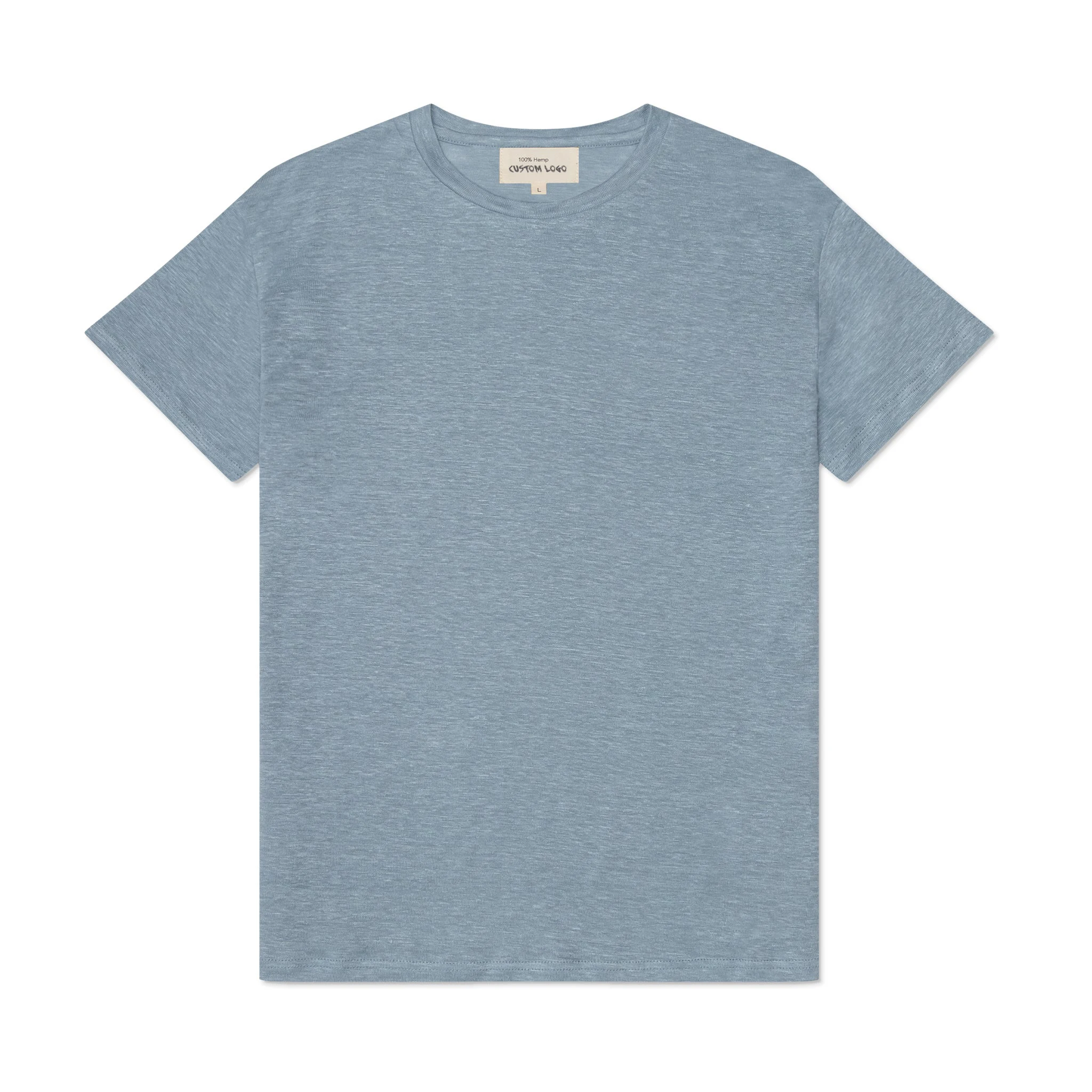 Luxury quality Breathable Chemical-Free 180 gsm 100% pure organic hemp Knit T-Shirt hemp Unisex Tee
