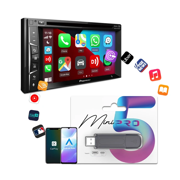 Мультимедиа быстрое подключение Mini Se Pro оригинальное управление проводной беспроводной Carplay Android автомобильный адаптер Usb Car Play Ai Box для автомобиля
