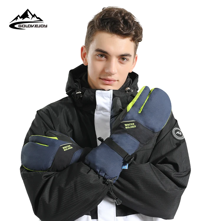 Лидер продаж, высококачественные зимние Бархатные теплые ветрозащитные водонепроницаемые лыжные походные велосипедные уличные спортивные перчатки GOLOVEJOY SK25