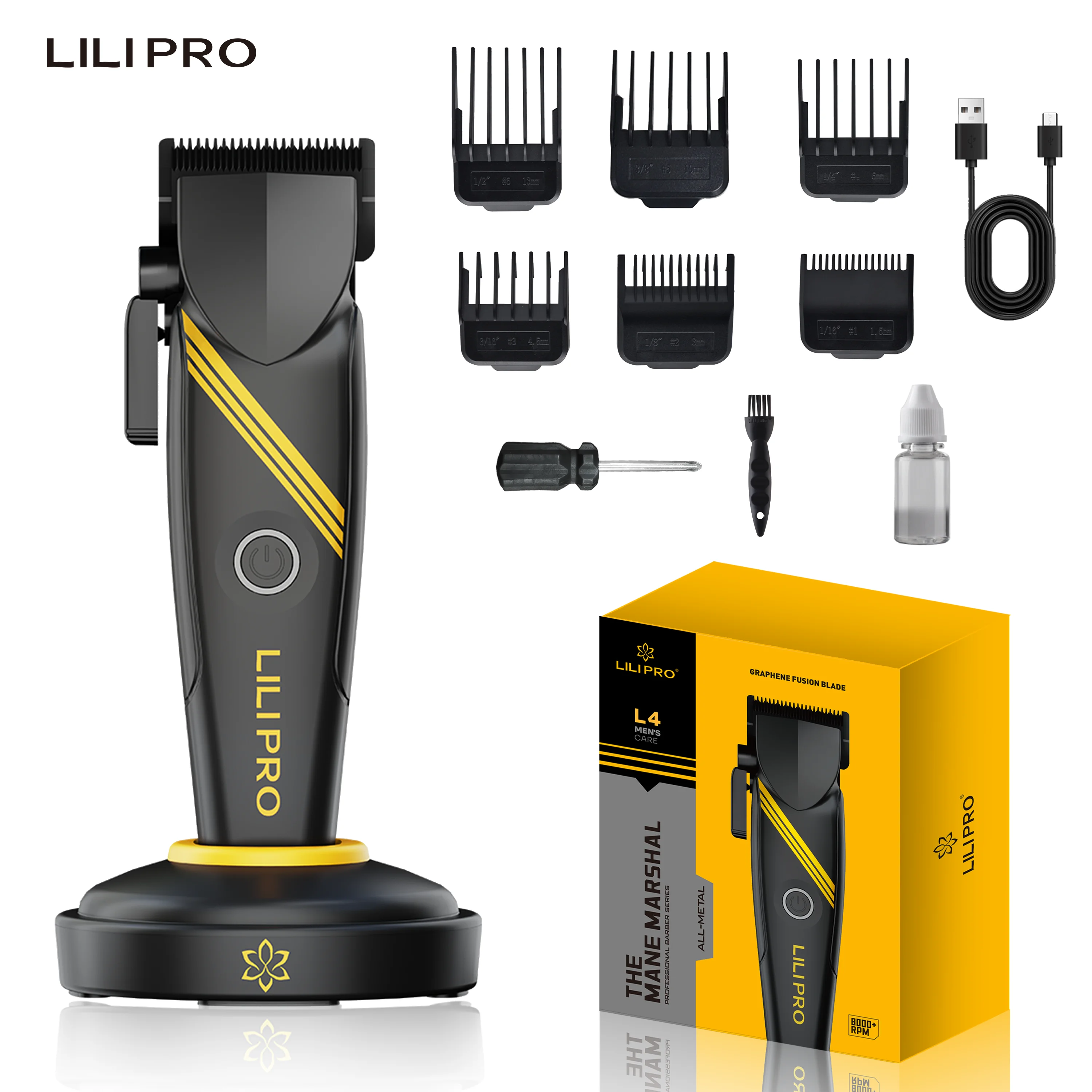 Professional Aluminum Hair Clipper Hair Trimmer Hair Cutting Machine Salon Trimmers For Men Barber Supplies Tools Set