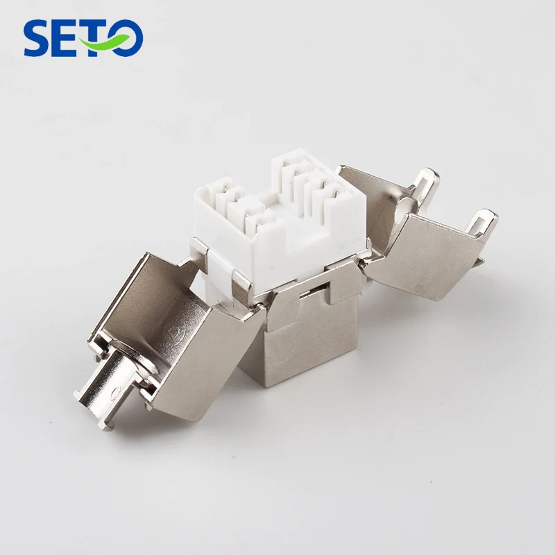 RJ45 Cat7 keystone jack с экранированным модулем