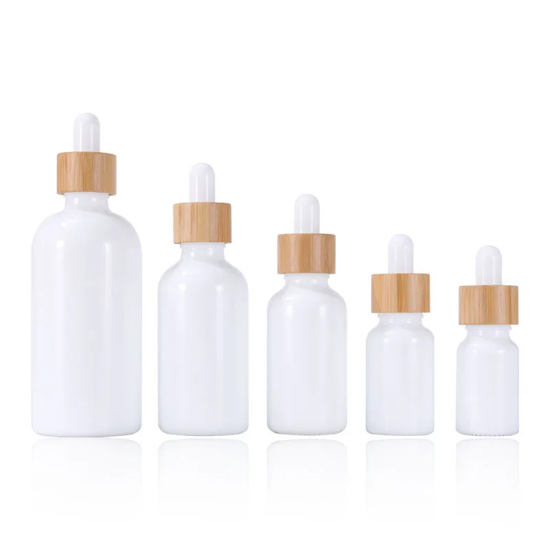 10ml White Porcelain Bottles with a Bamboo Dropper  Essential Oil  Dropper Bottle 30ml Glass Bottles 100ml  50ml