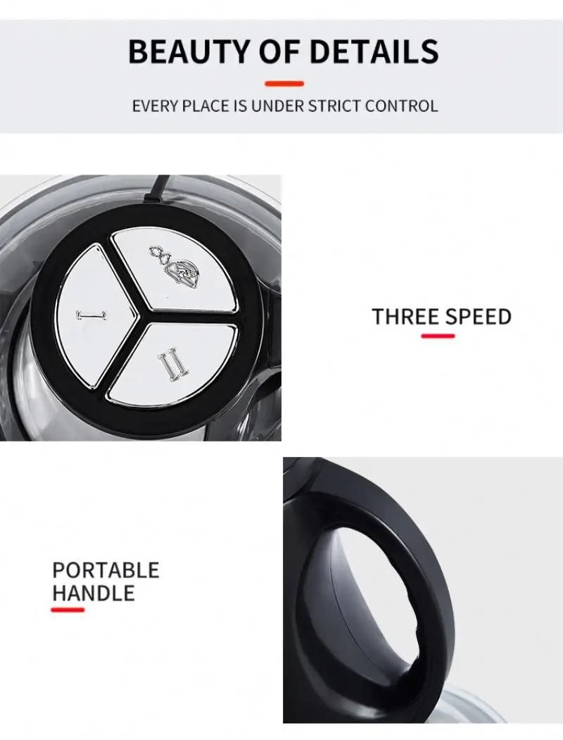 2l in stock household stainless steel electric chopper blender, fufu pounding vegetable mixer multifunction meat grinder/