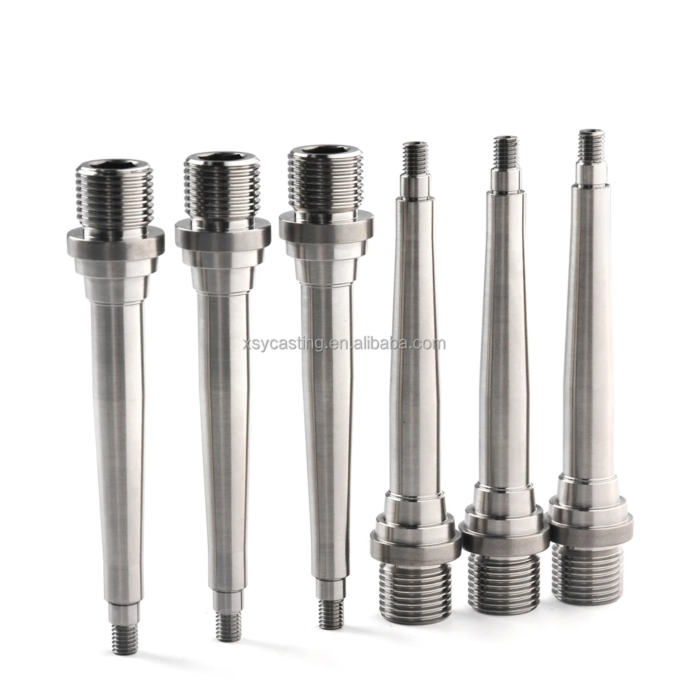 Custom Turning Left and Right Threaded Bike Pedal Titanium Spindle