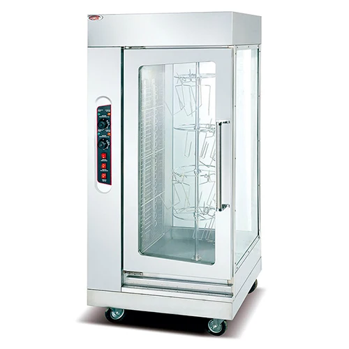 High performance stainless steel cart chicken rotisserie machine for sale(OT-206)