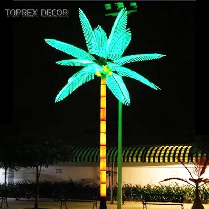 IP65 Waterproof Outdoor Landscape LED Decorative Lighting Artificial Coconut Tree Lights