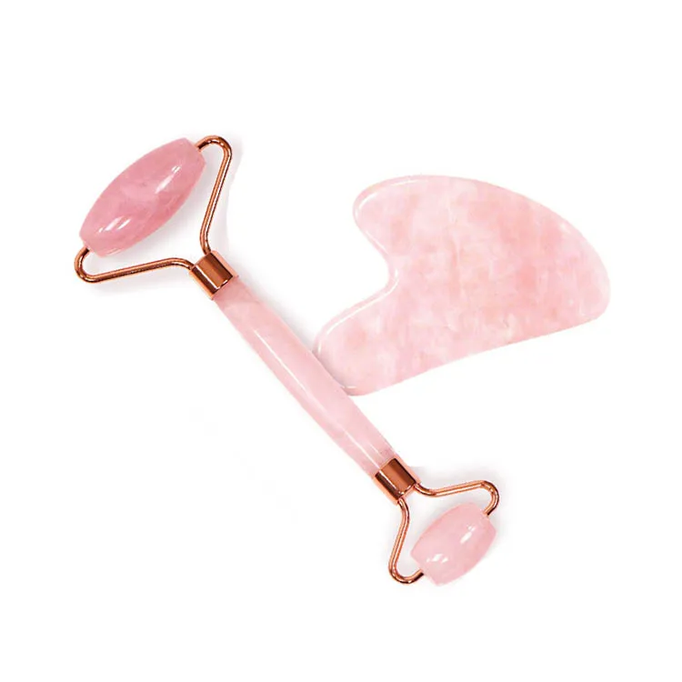 
Jade Facial Massage Roller Gua Sha Jade Natural Crystal Stones Face Roller Massage 