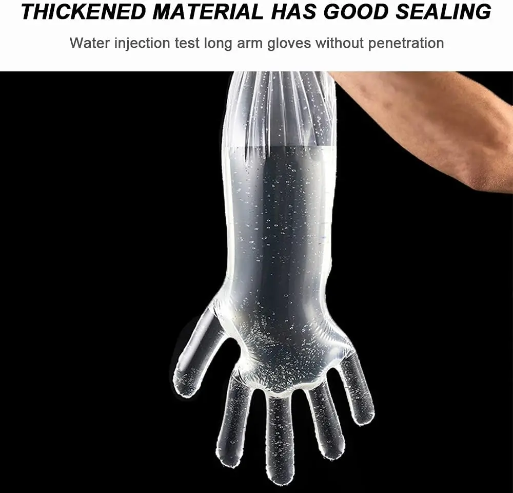 Artificial Insemination Tools Veterinary Long Touchntuff Protect ldpe Plastic Gloves Eldiven