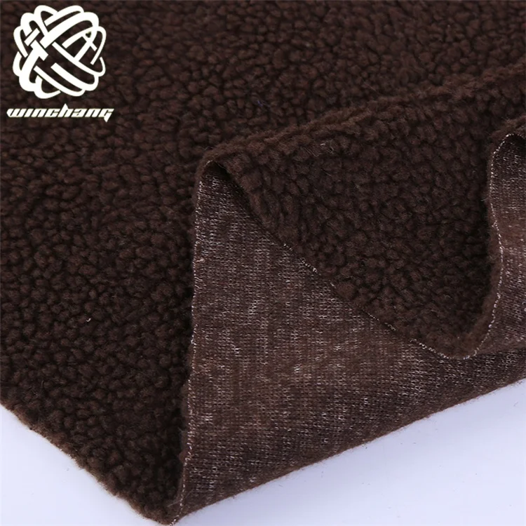 Sherpa Fabric Factory  Garment Shoes Fabric Acrylic/Polyester Black Sherpa fabric Shearling Faux Fur