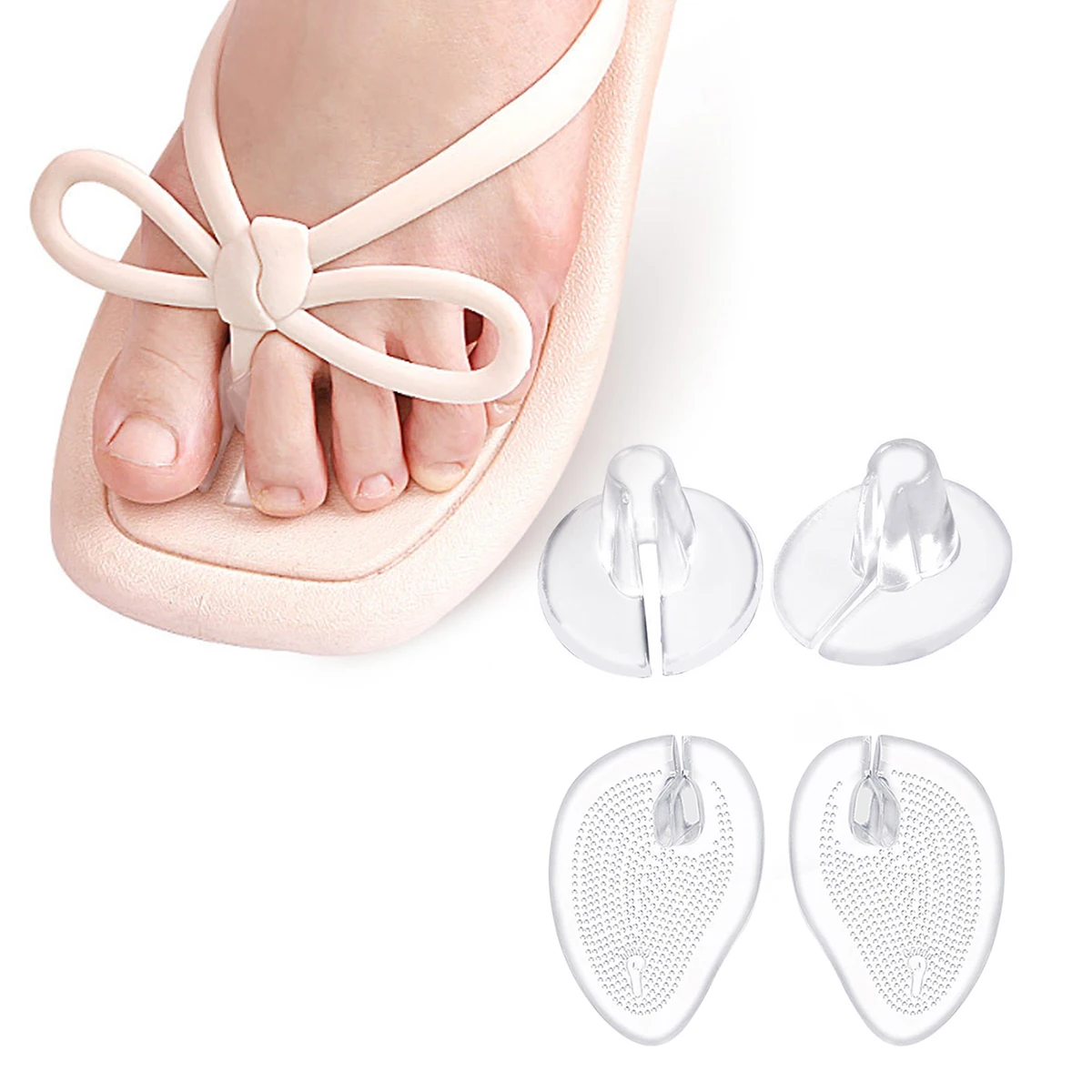 Sandal Thong Protectors Self Adhesive Flip-Flops Gel Cushions Forefoot Padding For Thong Sandals