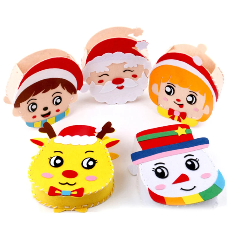 New Christmas DIY Felt Fabric Craft Kit Handmade Handicraft Material Educational Toys For Kids Kindergarten