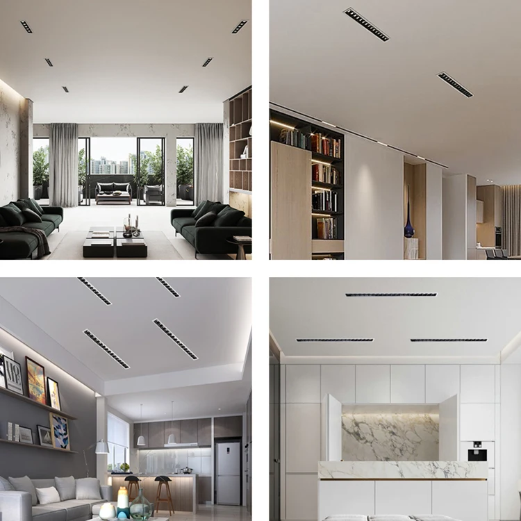 High Lumen Embedded Tube Office Working Environment 30W LED Linear Down Lamp Light System