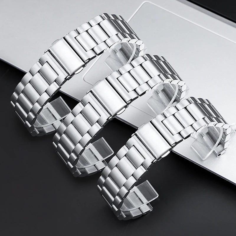 18 20 22 24 мм Заводские ремешки для часов женские мужские часы из нержавеющей стали ремешок Samsung Casio
