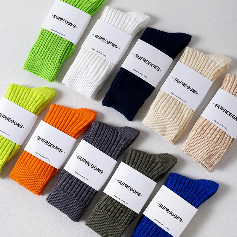 Jingwen wholesale adult colorful fashion knitted  Cotton Socks