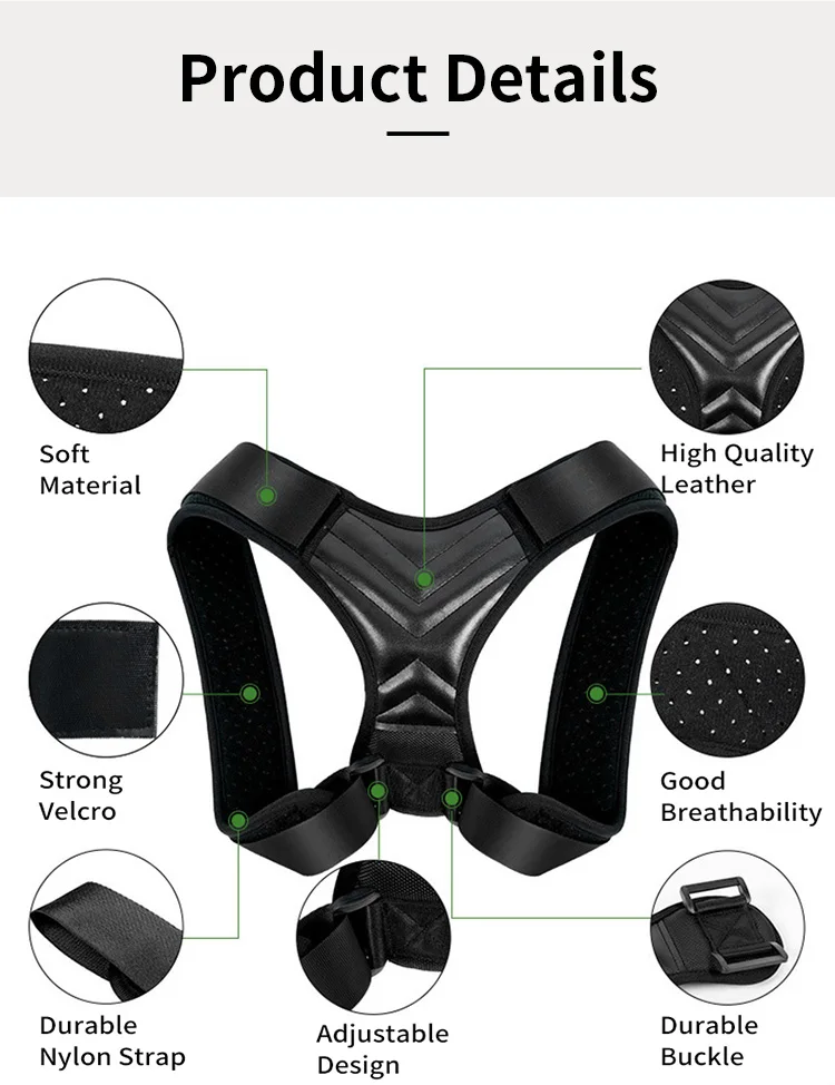 Wholesale High Quality Adjustable Upper Back Correction Brace Belt Posture Corrector for Men and Women