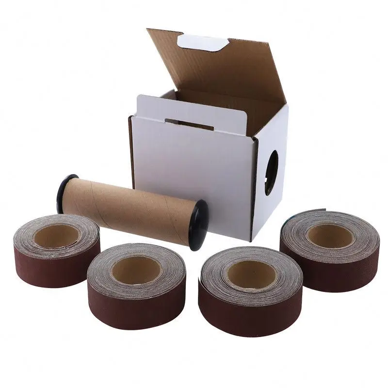 TEBAK Sandpaper Roll Cloth Backing Sanding Roll Abrasive Sand Paper Roll  for Wood Car Metal