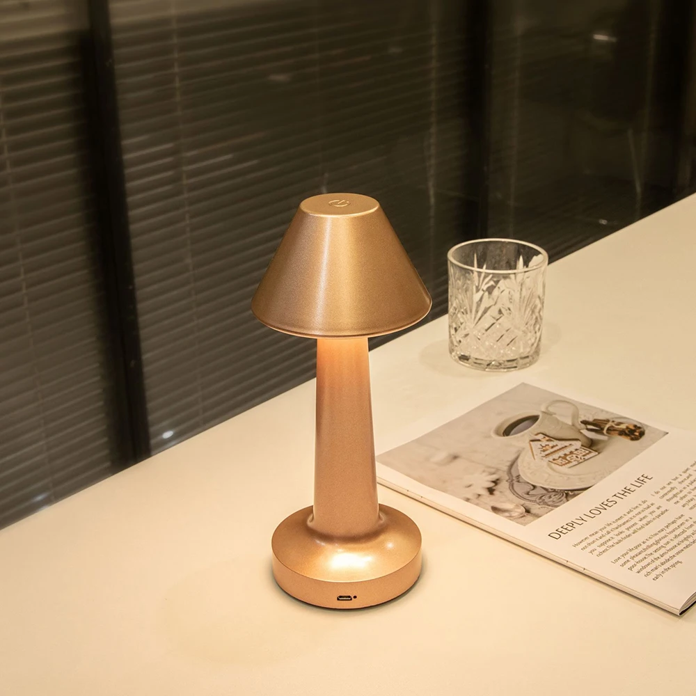 Trapezoidal Dumbbell Style Bar Table Lamp Vintage Restaurant Cafe Table Light Touch Switch Night Light