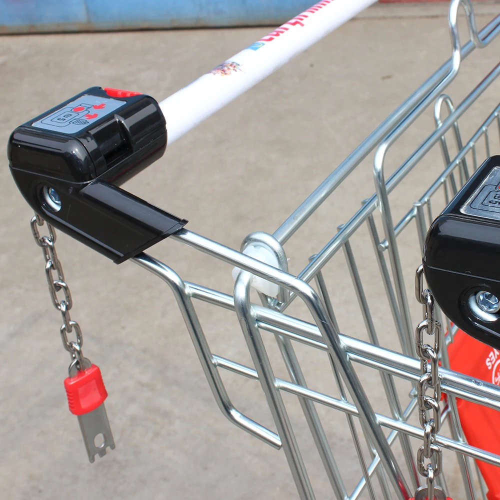 MOQ 100 PCS L106 Israel Trolley Coin Lock System, Supermarket Shopping Cart Coin Locker