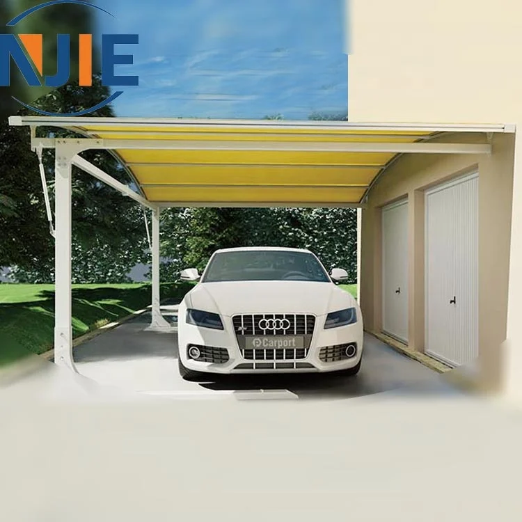 Newest design PVDF Membrane fabric galvanized steel foldable carport