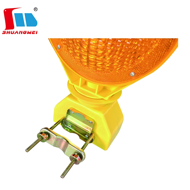 Solar Led Light Road Block Traffic Cone Blinker Yellow Flash Traffic Warning Light