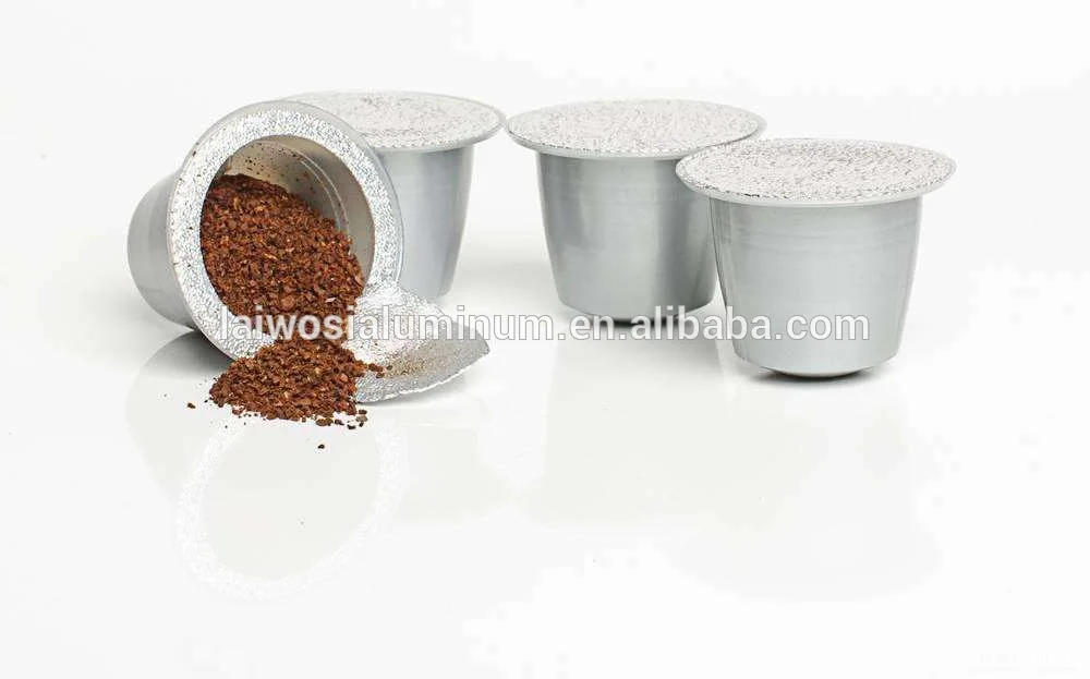 37mm Coffee Pod Packaging Empty Nespresso Aluminum Foil Coffee Capsule With Sticker