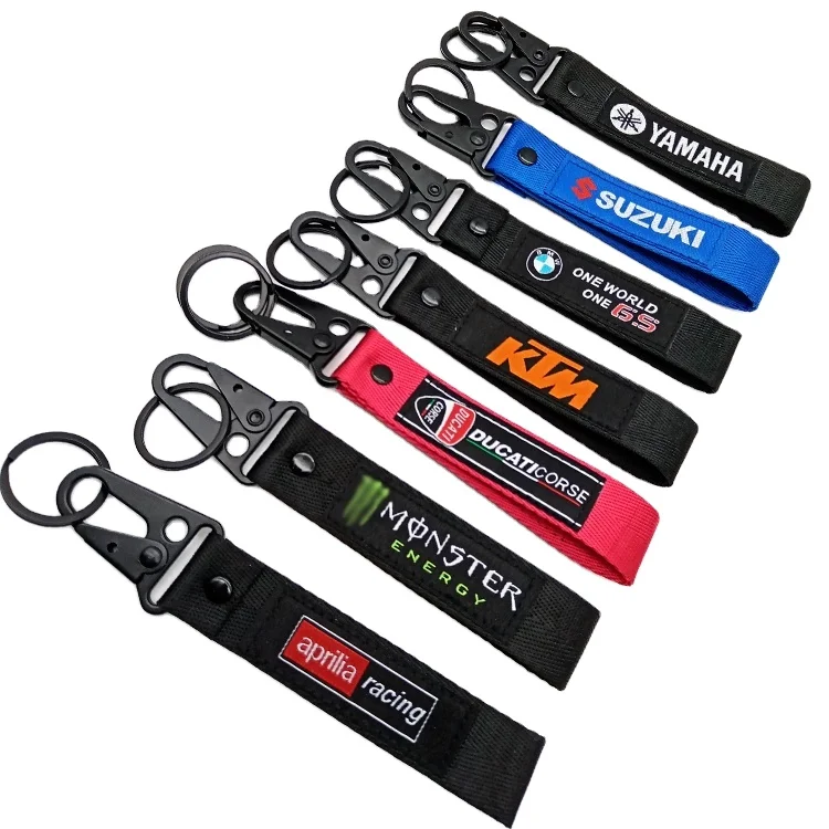 Promotional short chain holder wristlet custom logo lanyard with eagle hook keychain car logo custom llaveros personalizados