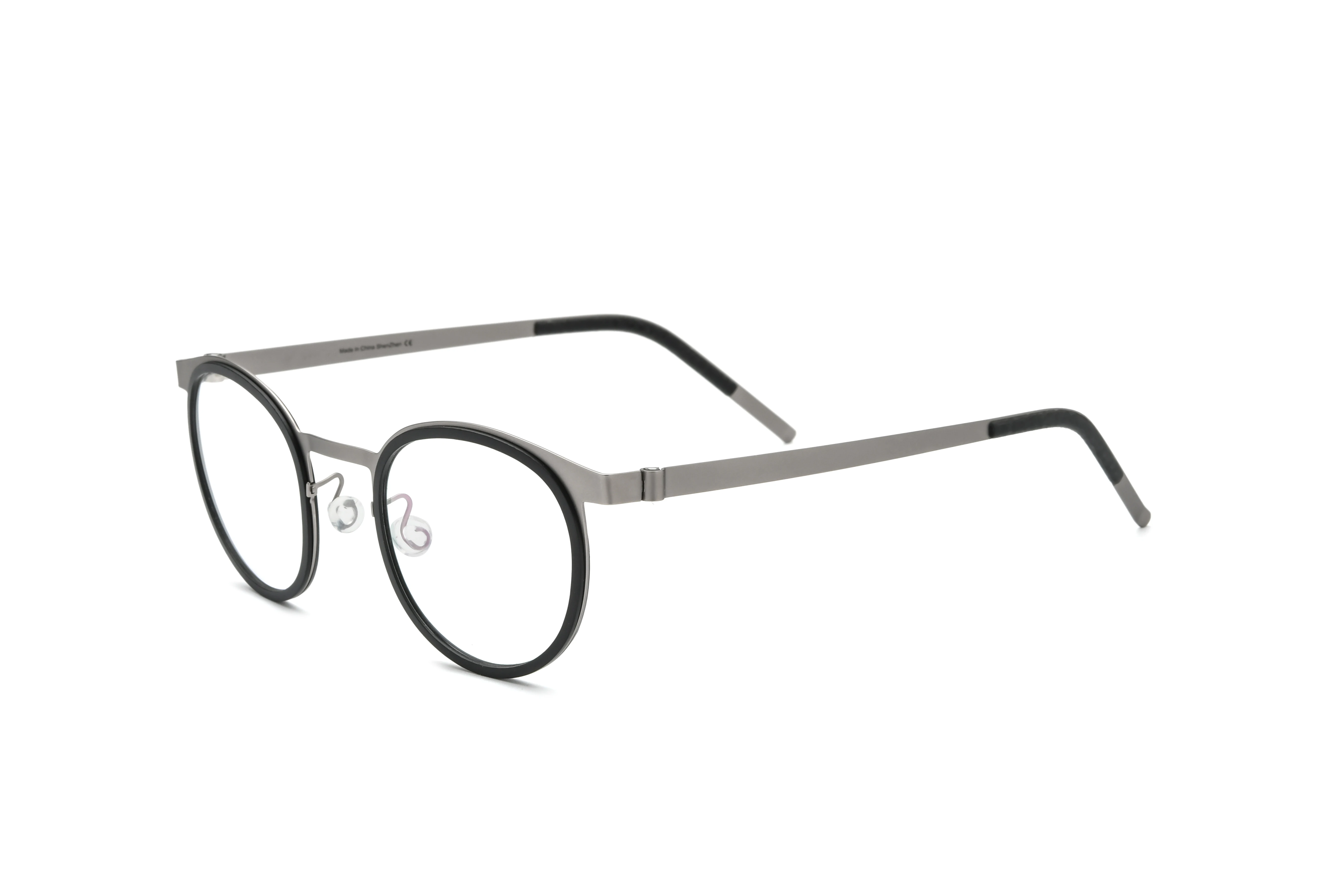Titanium Glasses Frame Men Women Round Myopia Optical Prescription Eyeglasses Screwless Korea Eyewear