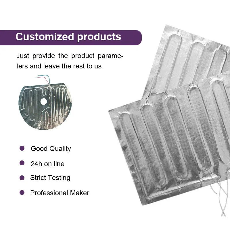 BRIGHT Customize Good Thermal Conductivity Aluminum Foil Polyimide Film Heater Heating Pad