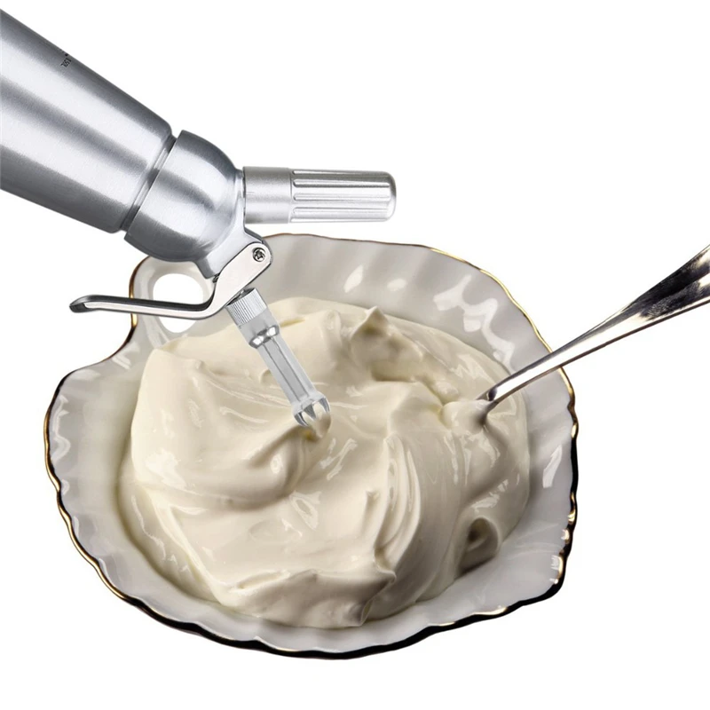 Whipped Cream Dispenser Bundle with Three Nozzles Cream Cracker Dispenser Whipping Cream Dessert Tool