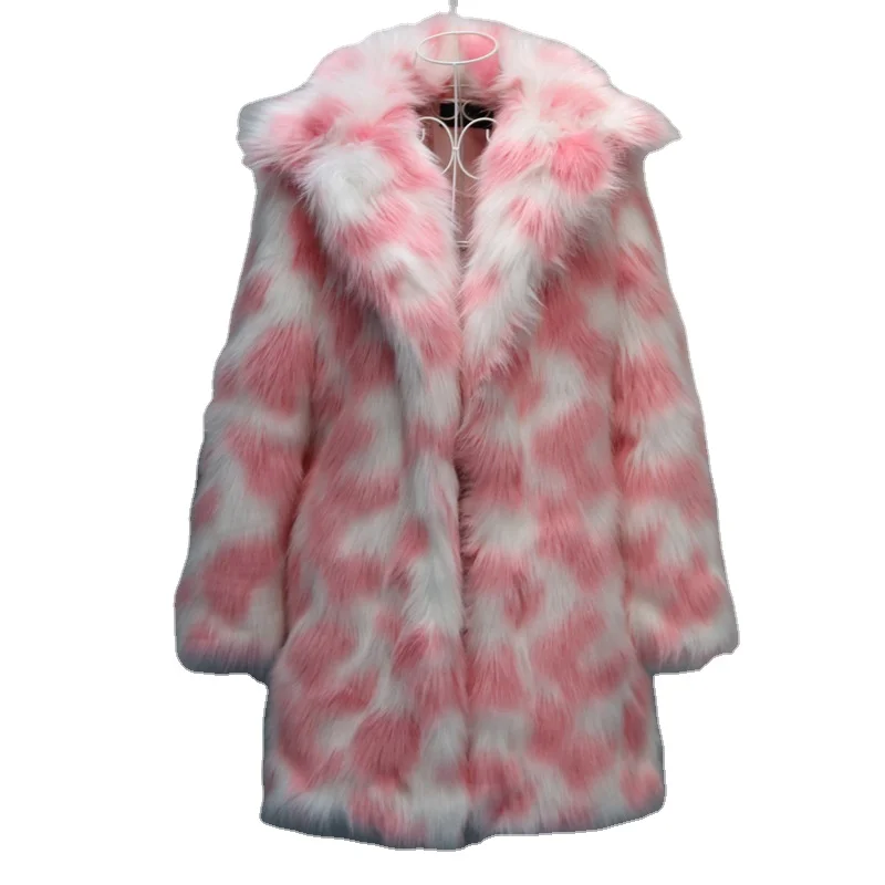 autumn and winter new lady fur coat fox fur coat trim long style trench coat big size in Europe and America women jacket
