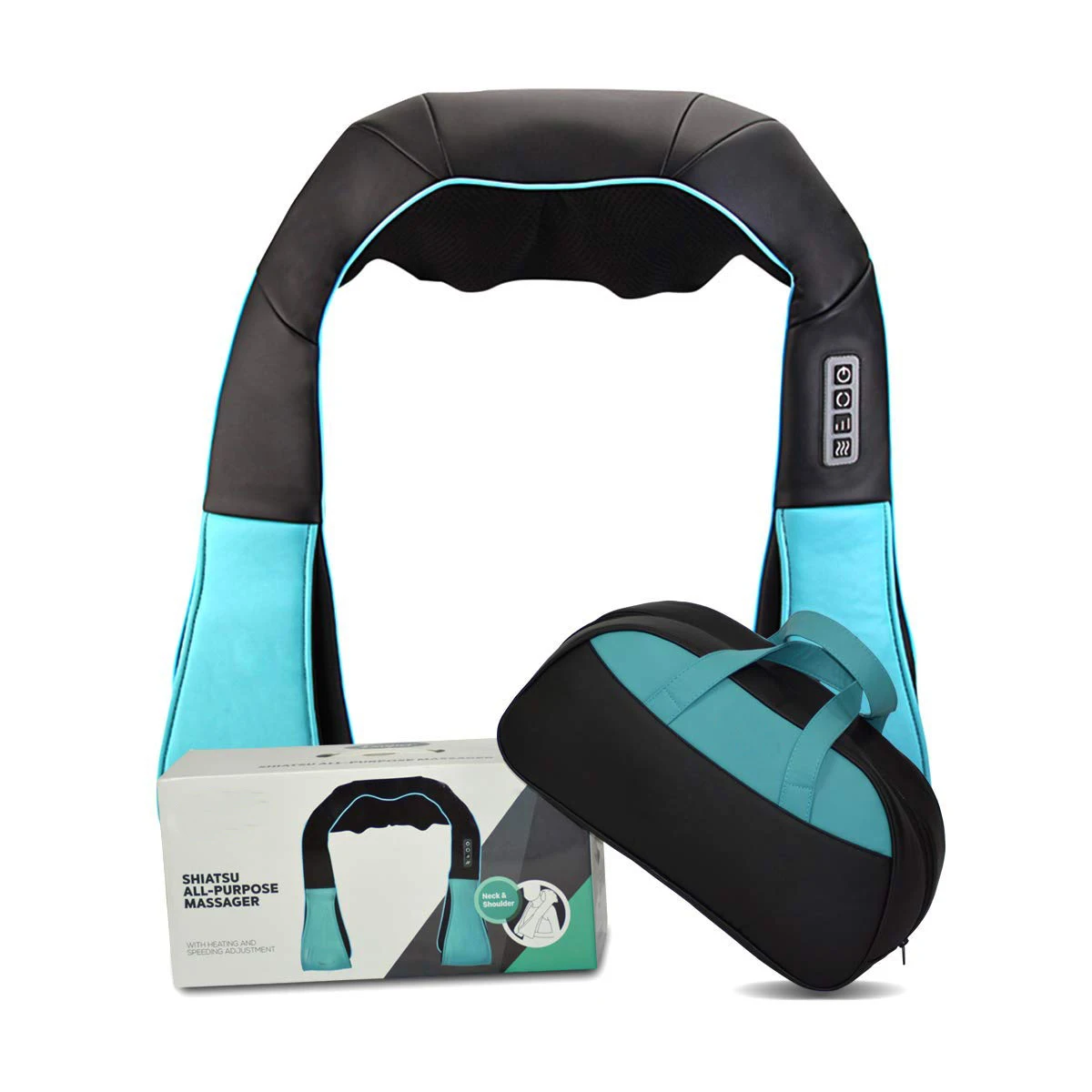 Shiatsu Neck and Back Massager with Soothing Heat Electric Deep Tissue 3D Kneading Massage Pillow for Shoulder and neck massage