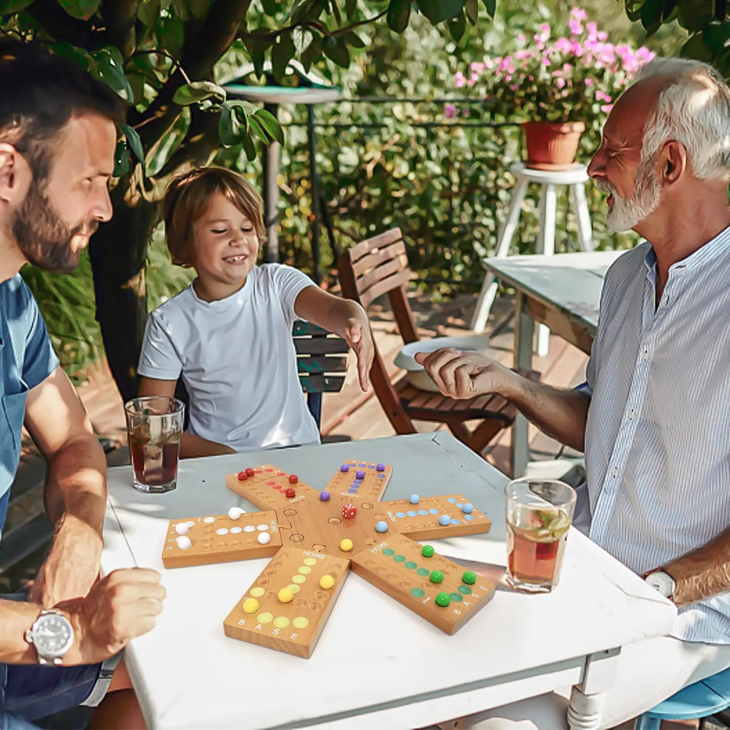 Unisex Portable Wooden Board Games Marble Games for 2-4 Years Family Friends Party Game Nights with 4 and 6 Players