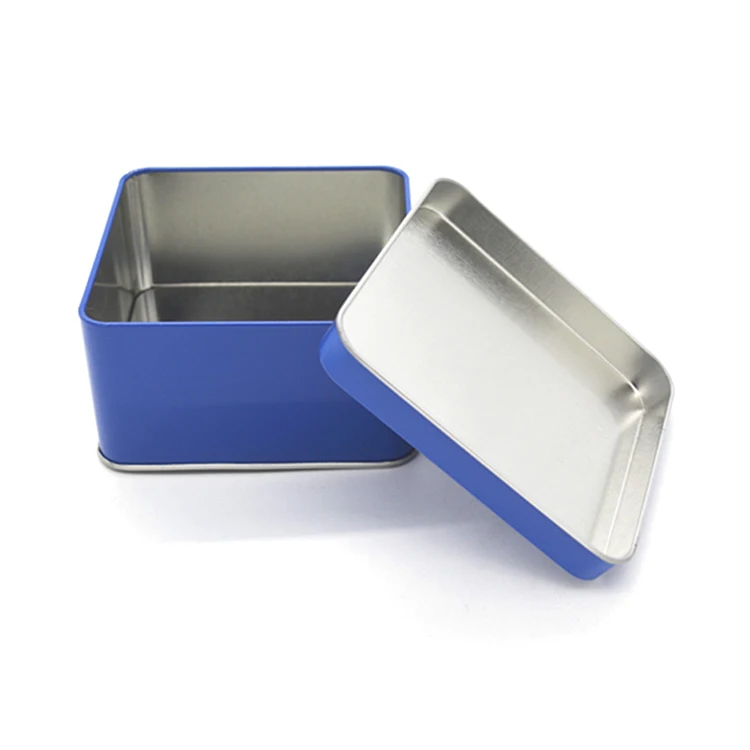 Factory supply custom general gift jewelry box square metal packaging box tin tea