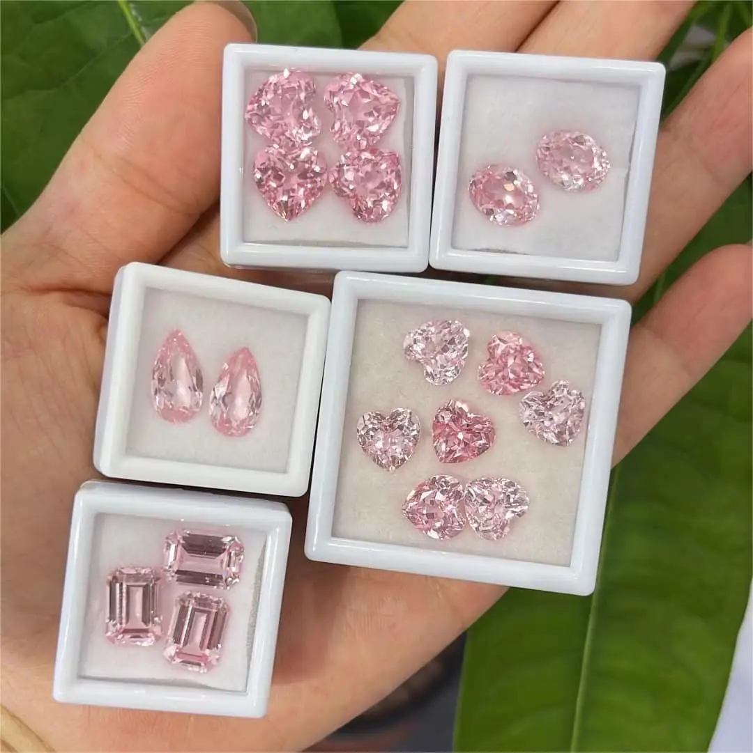 Fancy Pink cvd Lab Grown Diamonds Loose Oval Rough Heart DEFGH Color VVS VS Clarity diamond super IGI Certification
