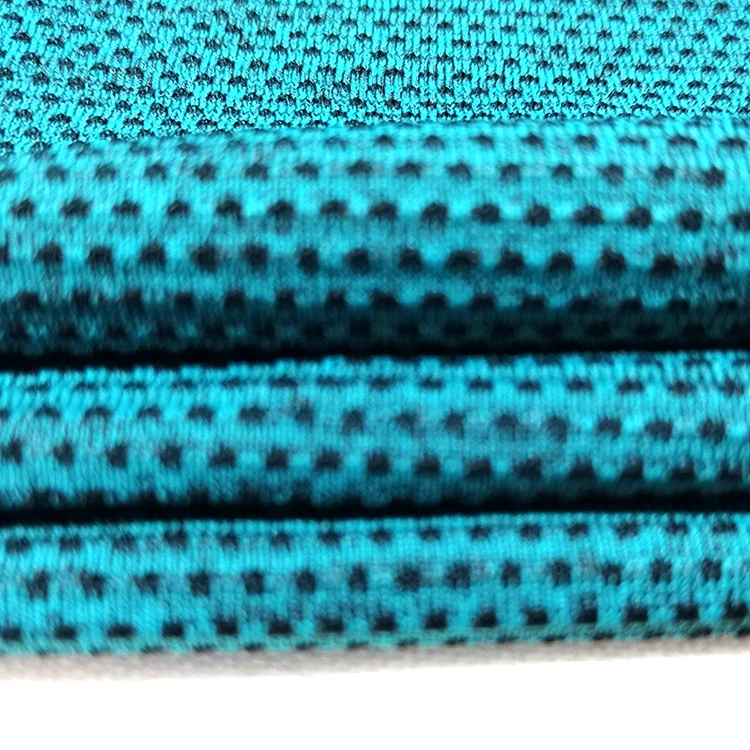 Сетчатая трикотажная ткань из 100 полиэстера, жаккардовая ткань для вязания, быстросохнущая спортивная ткань