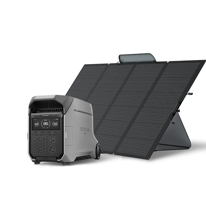 Портативная электростанция EcoFlow DELTA Pro 3 солнечная панель 400 Вт регулятор напряжения MPPT внешний аккумулятор фонарик ЕС Великобритания AU