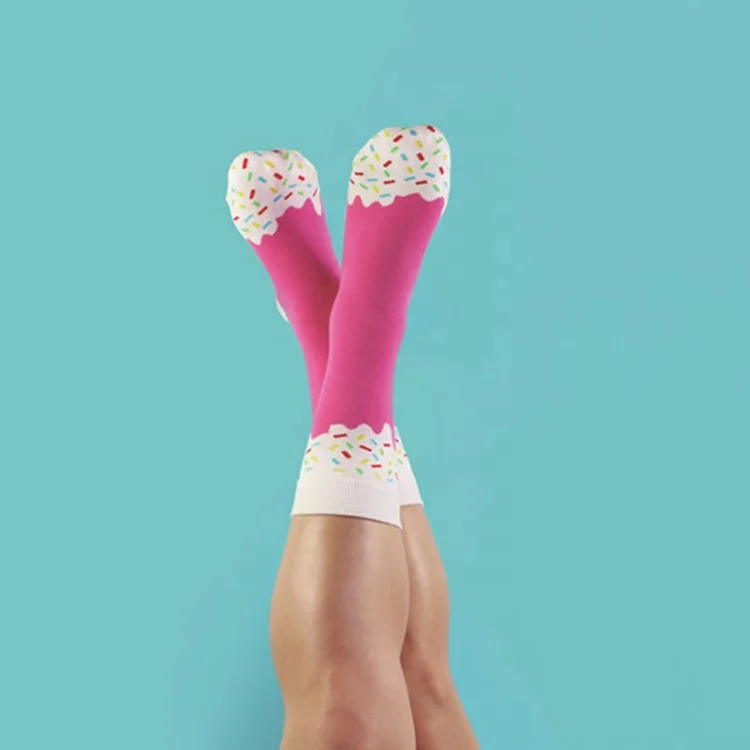 Funny Popsicle men women casual chocolate strawberry fancy socks