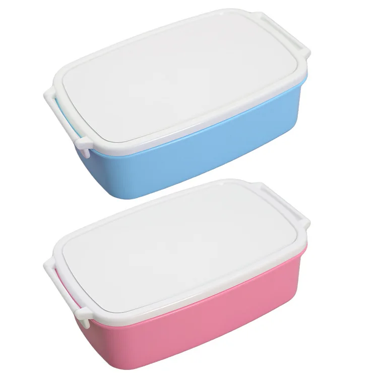 Bpa Free Sublimation Lunch Box Paste Aluminium Sheet Food Grade Plastic Lunch Box 2 Colours Available