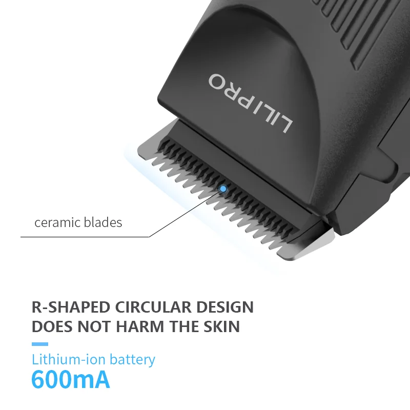 LILIPRO B3 Groin & Body Hair Trimmer Powered Ceramic Blade Hair Trimmer Waterproof Shaver Male Sensitive Private Parts scape