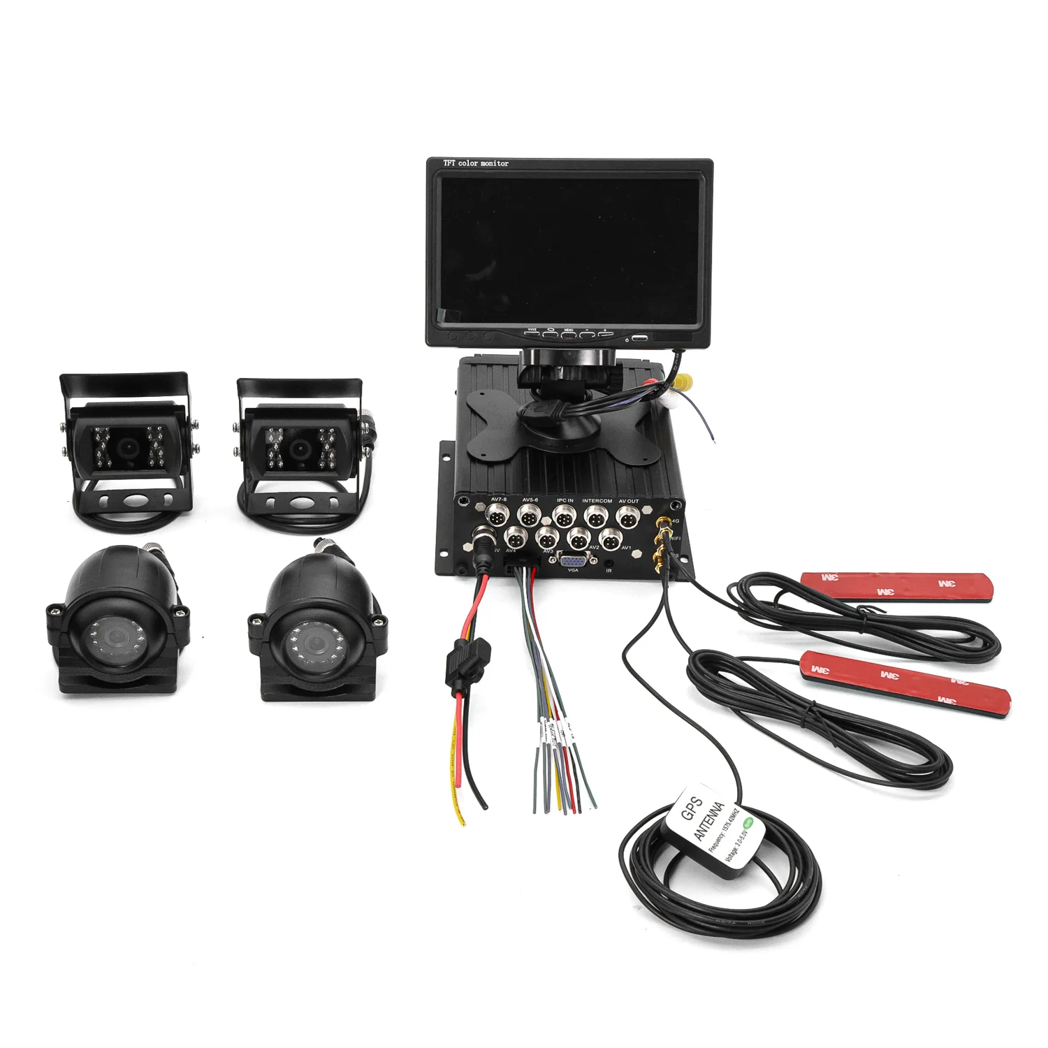 Support CMSV6 Platform 4G GPS WIFI 4Channels 1080P HDD/SD Card Mobile DVR MDVR kit Fleet Management