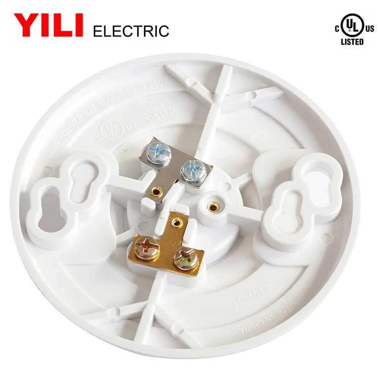 E27 Lamp Stand Fittings Types White E26 0.3mm Thick Switch Landing Lampholder