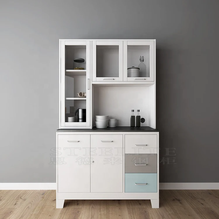 New Design Steel Kitchen Cabinets / Metal Kitchen Furniture Storage Cabinet