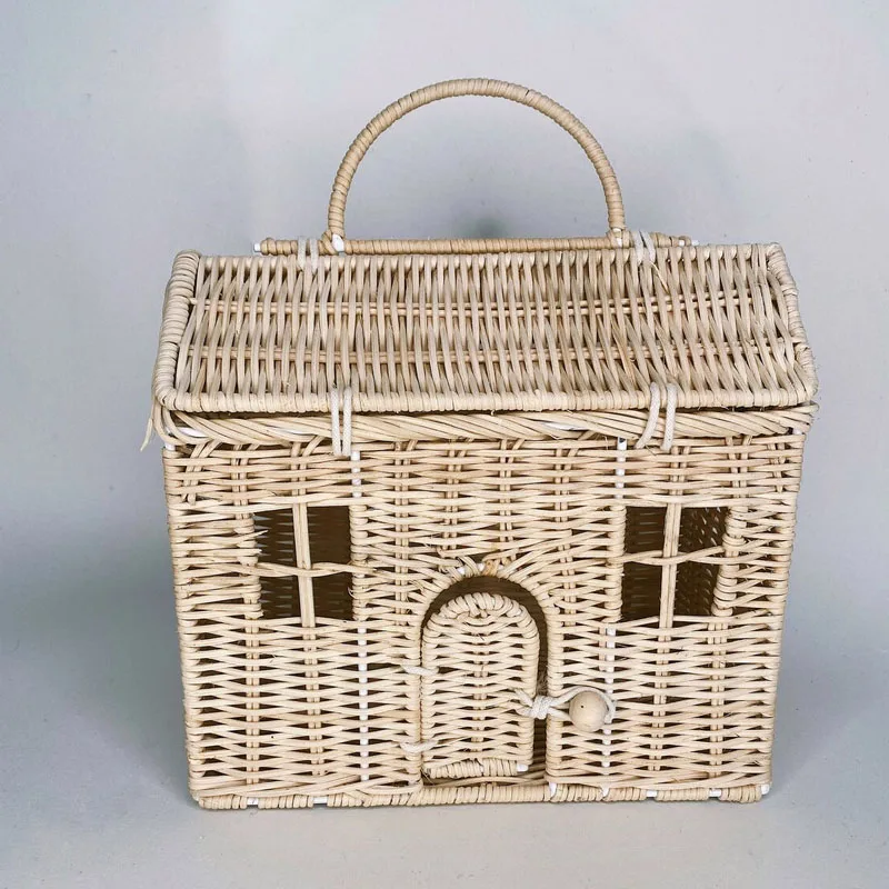 Natural Rattan Doll house Basket Bag For Kid Toy Best Price Wicker Basket for Home Organizing Wholesale Vietnam Supplier