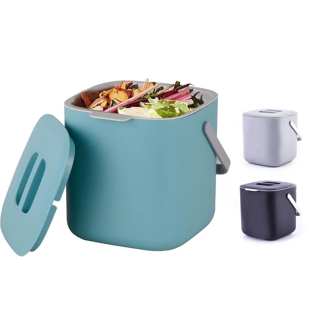Plastic Kitchen Compost Bin Eco-friendly PP Garbage Bin with Inner Bucket