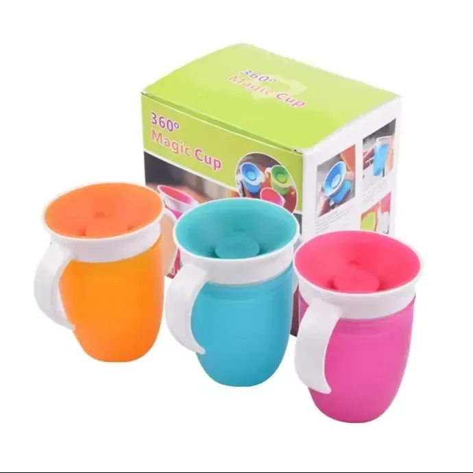 Portable Kids Toddler Duckbill Sippy Water Cup Baby Drinking Cup With Handle 360 Degrees Leak-proof Infants Training Cup