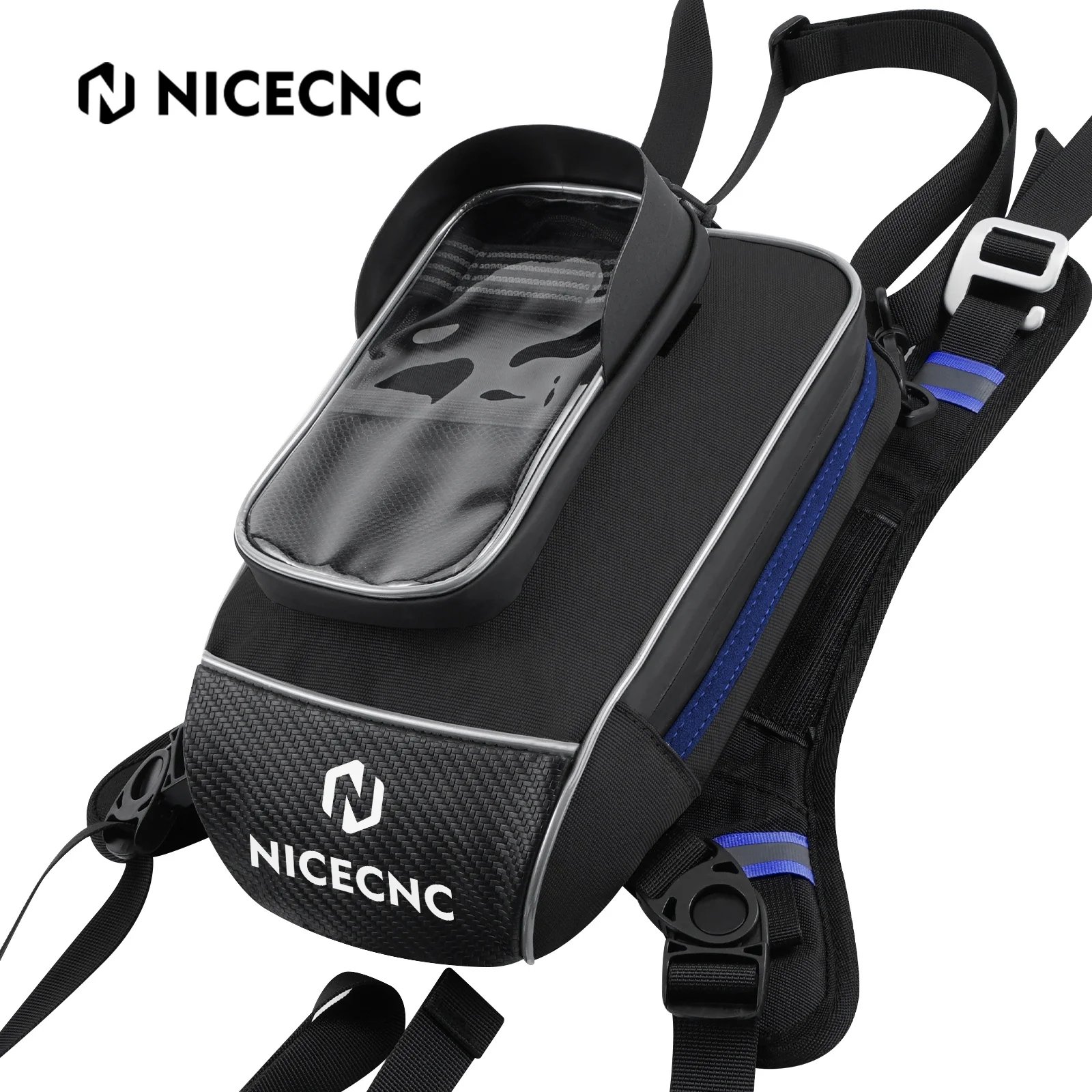 Универсальная водонепроницаемая сумка NiceCNC для телефона, ремешок для багажа, наплечная сумка, сумка для мотоцикла с газовым баком